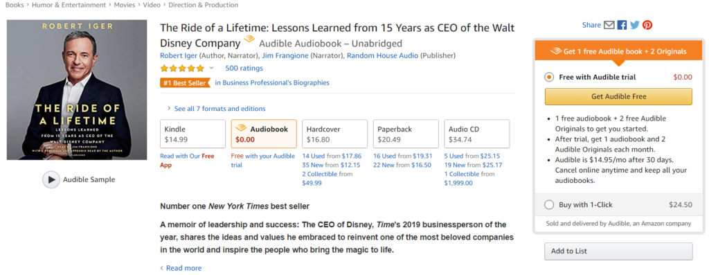 audible 2for1
